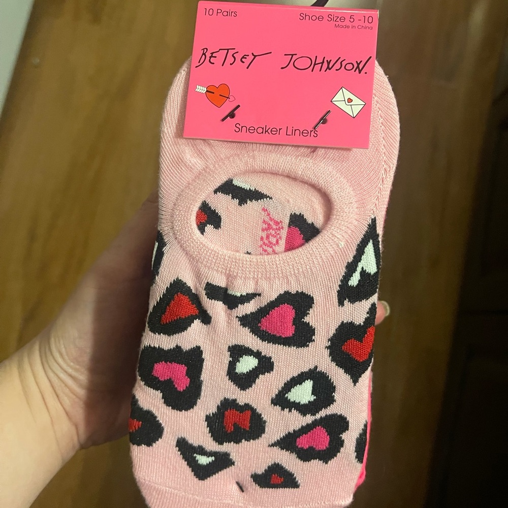 Betsy Johnson Sneaker Liners Socks - 10 Pairs